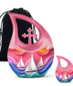 Sail Boat Memorial Urn - Pink Cremation Urn For Human Ashes For Adult