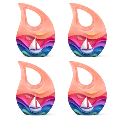 Sail Boat Theme 3 Inch Keepsake Pack of 4