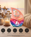 10-inch Sail Boat Urn, Large Cremation Urn 