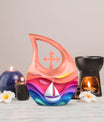 10-inch Sail Boat Urn, Large Cremation Urn 