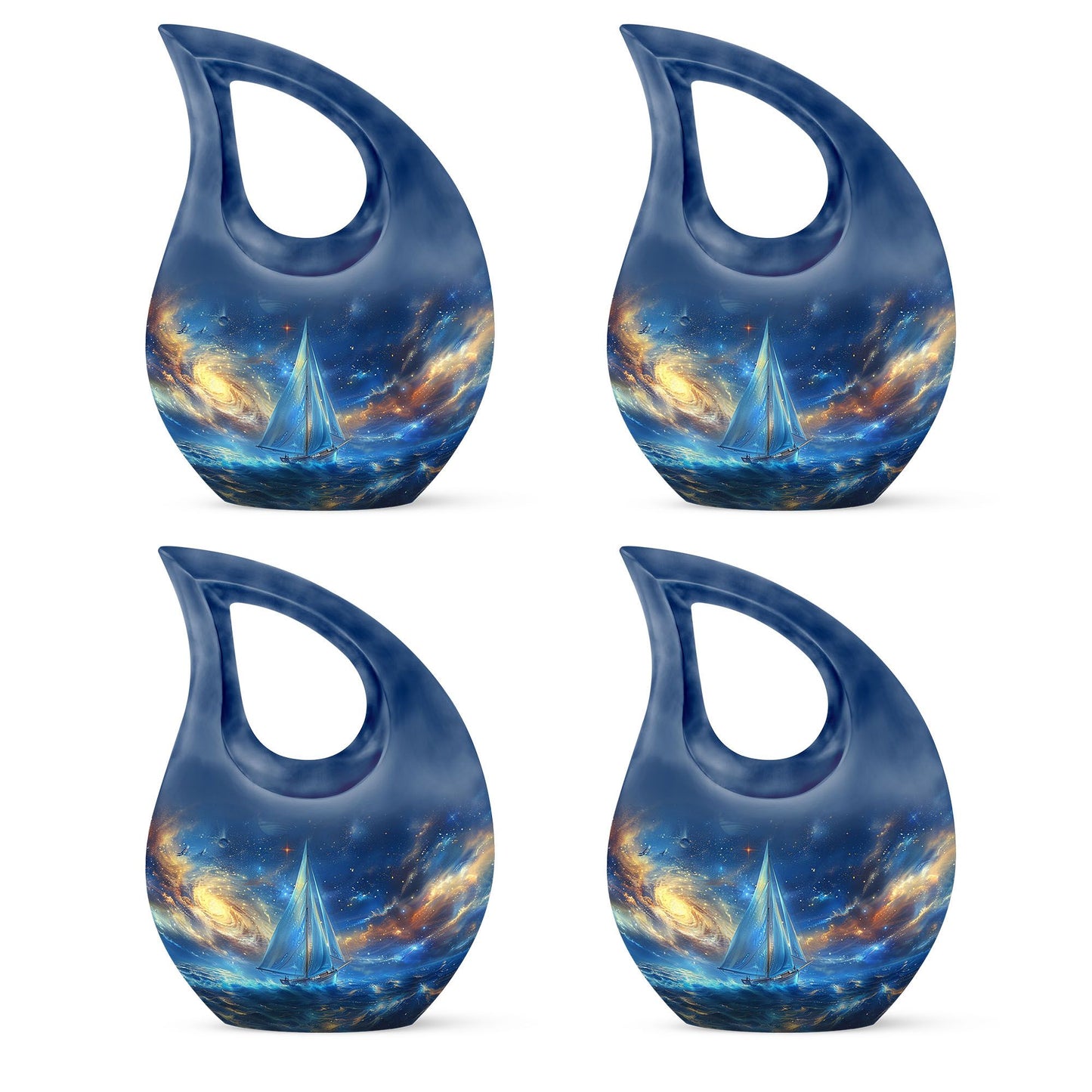 Personalized Ocean Cremation Urn for Adult - 10-inch, 200 cu in - Yatskia
