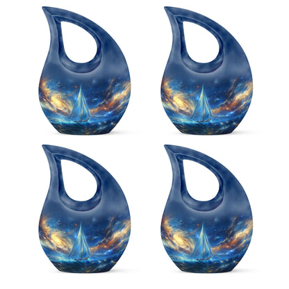 Personalized Ocean Cremation Urn for Adult - 10-inch, 200 cu in - Yatskia