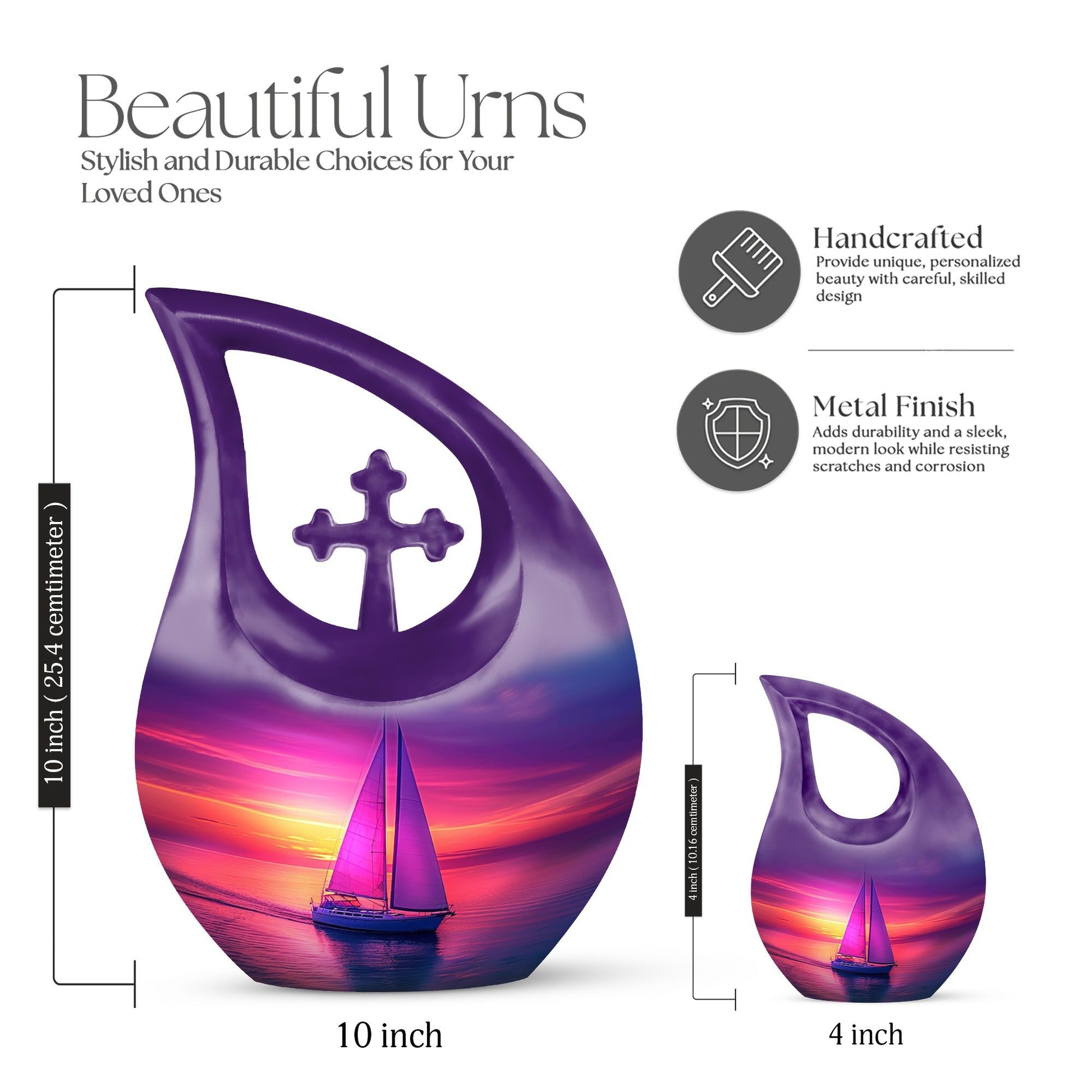 10-inch Sail Boat Urn,