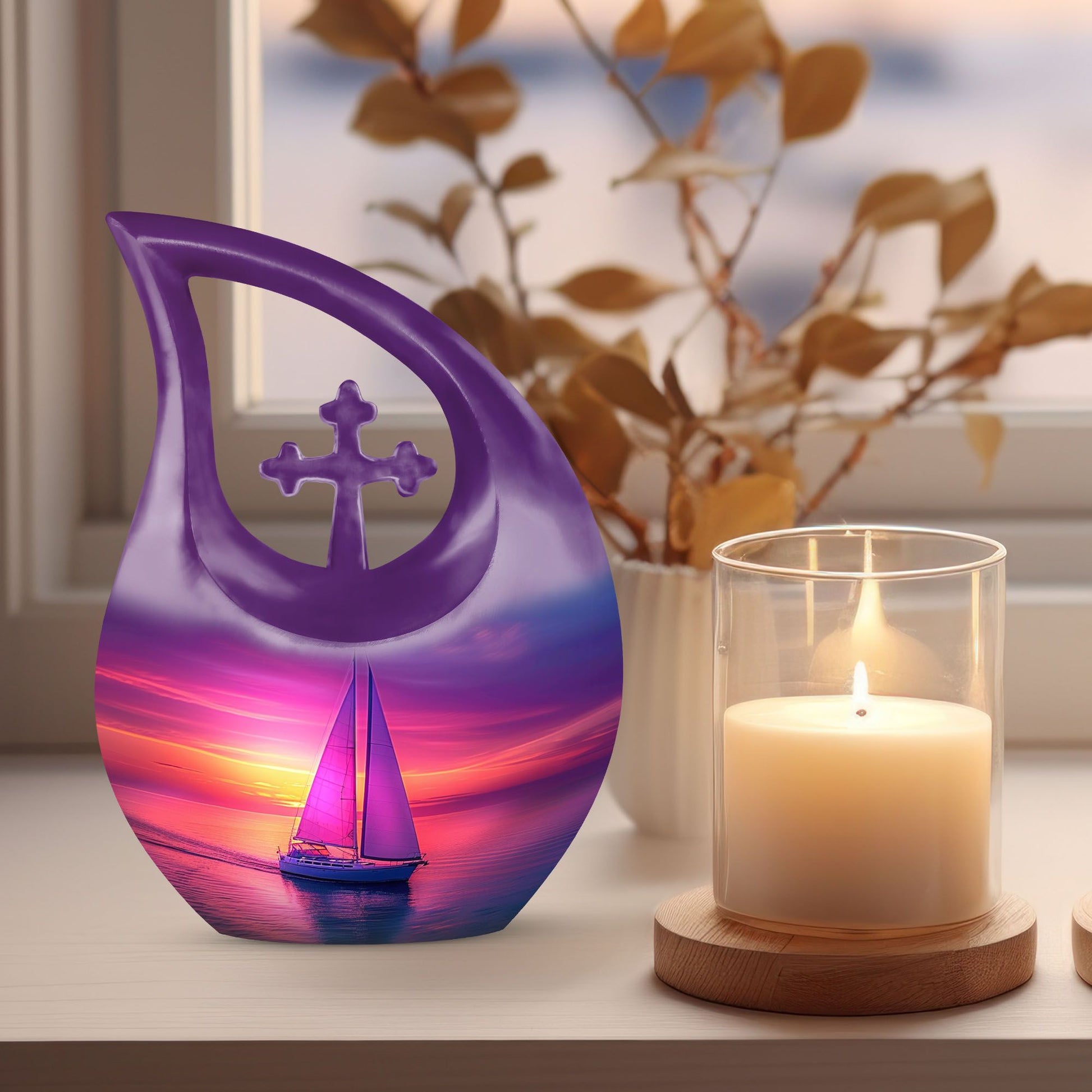 10-inch Sail Boat Urn,