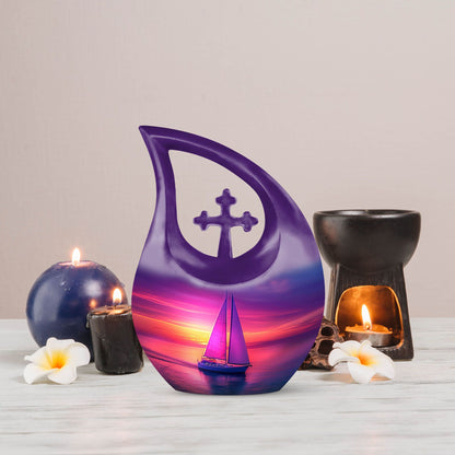 10-inch Sail Boat Urn,