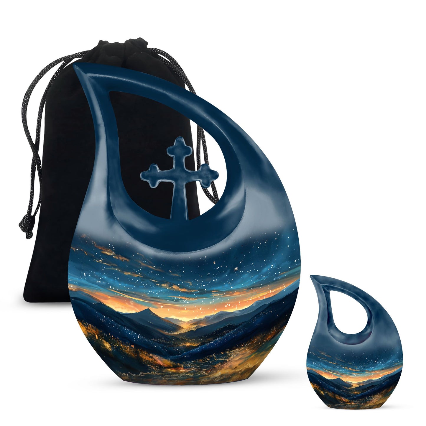 Personalized Sunset Cremation Urn for Mom - 10-inch, 200 cu in - Yatskia