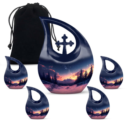 Personalized Galaxy Memorial Urn for Human Ashes - 10-inch, 200 cu in - Yatskia