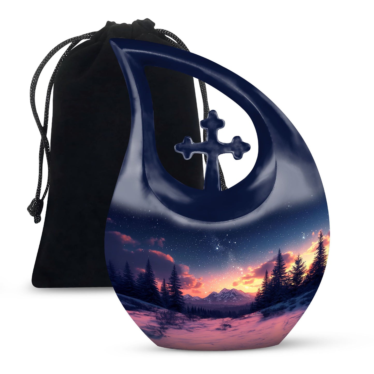 Personalized Galaxy Memorial Urn for Human Ashes - 10-inch, 200 cu in - Yatskia