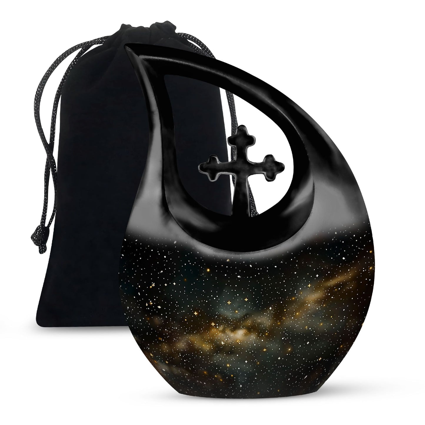 Personalized Galaxy Cremation Urn for Human Ashes - 10-inch, 200 cu in - Yatskia