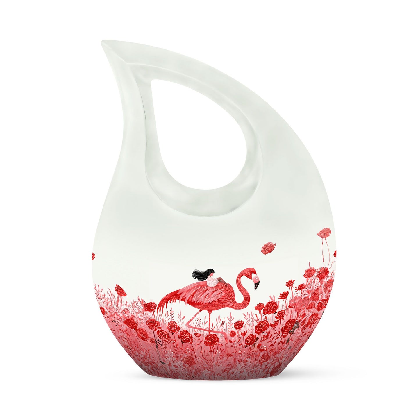 Red Flamingo Urn - Keepsake Urns For Human Ashes For Men & Women