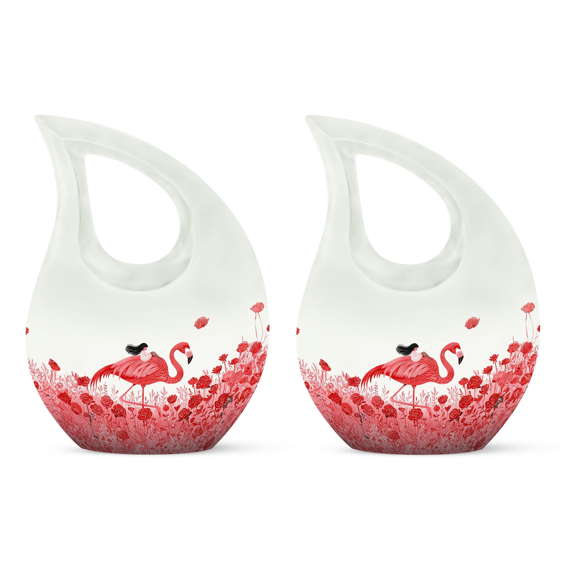 Red Flamingo Urn - Keepsake Urns For Human Ashes For Men & Women
