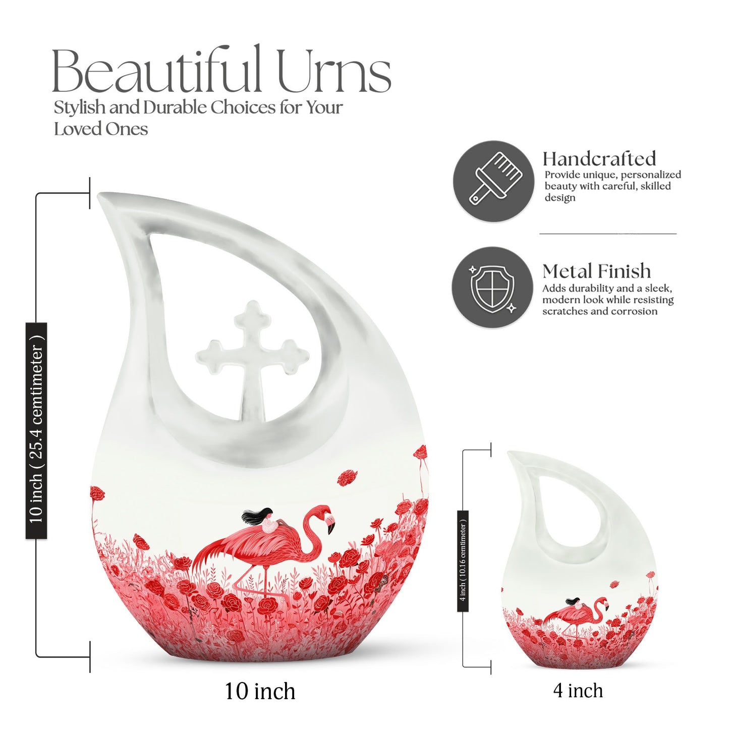 10-inch Flamingo theme Cross Drop design 