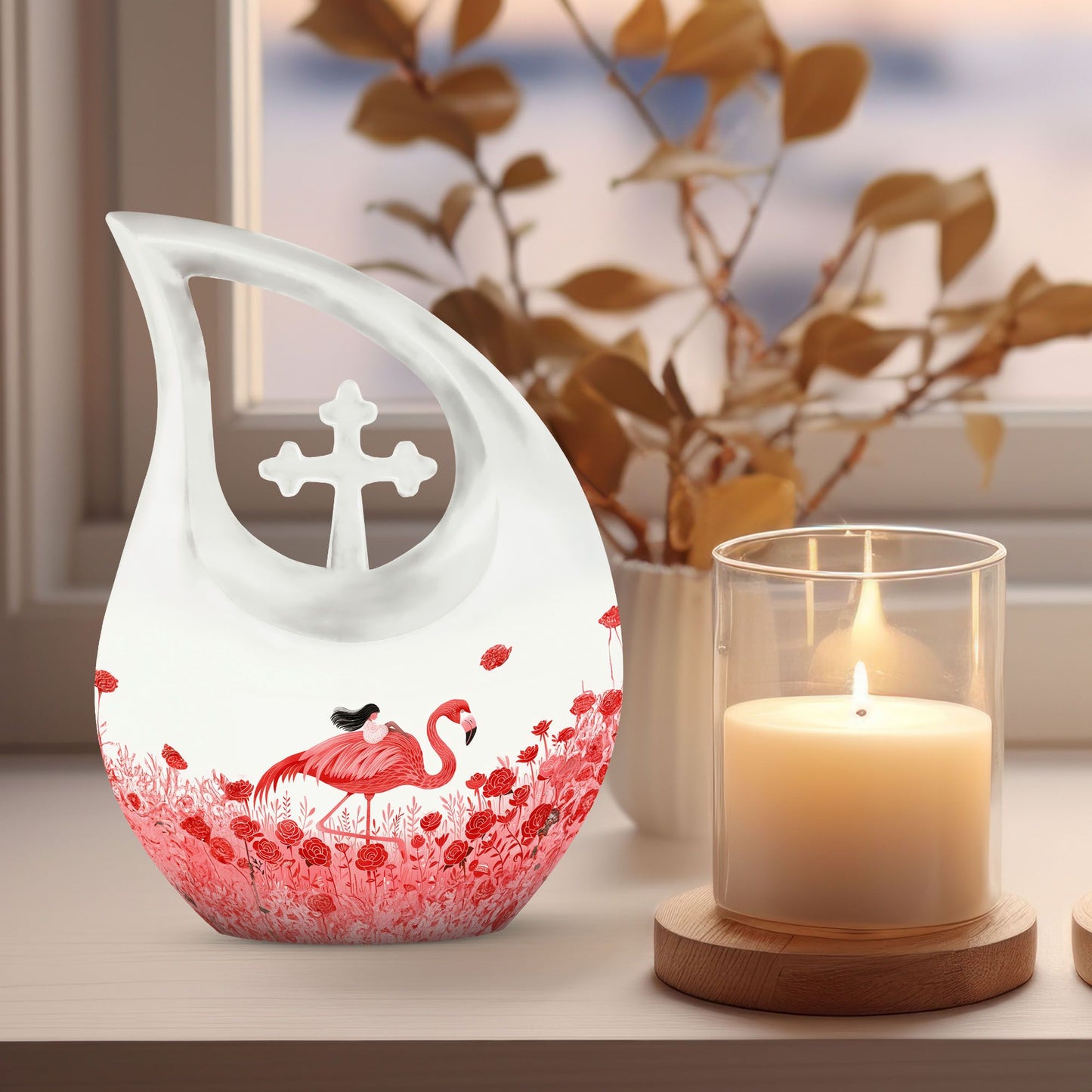 10-inch Flamingo theme Cross Drop design 