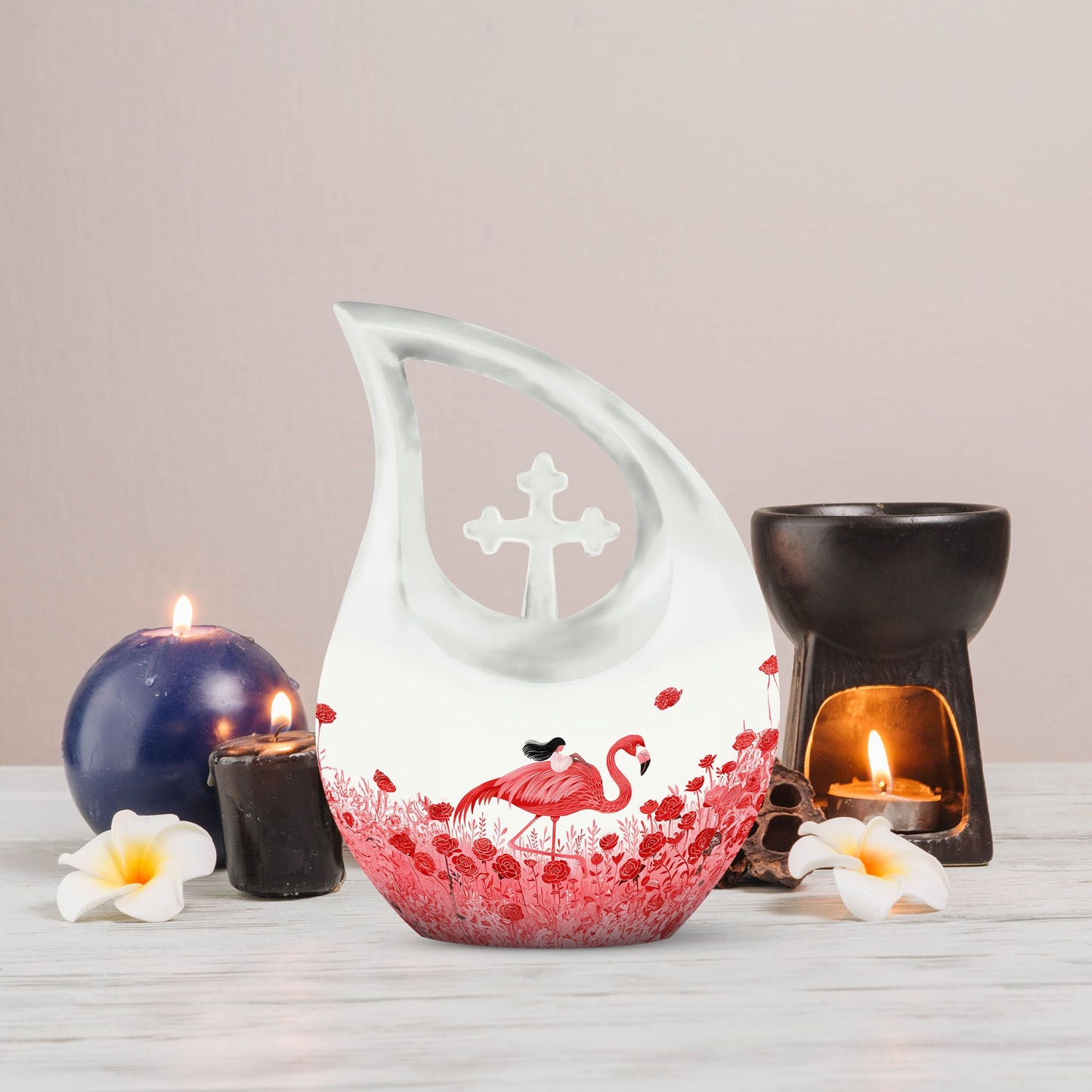 10-inch Flamingo theme Cross Drop design 