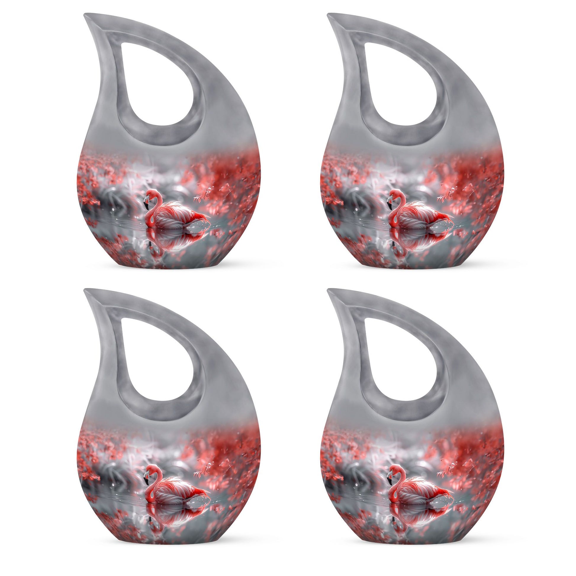 Red Flamingo Urn - Keepsake Urns For Human Ashes For Men & Women