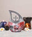 10-inch Flamingo Cross Drop Urn