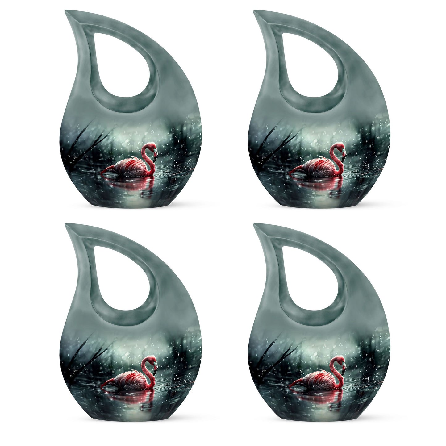Flamingo themed, 10-inch Cross Drop design