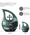 Cross Drop Flamingo Urn, 10 Inch