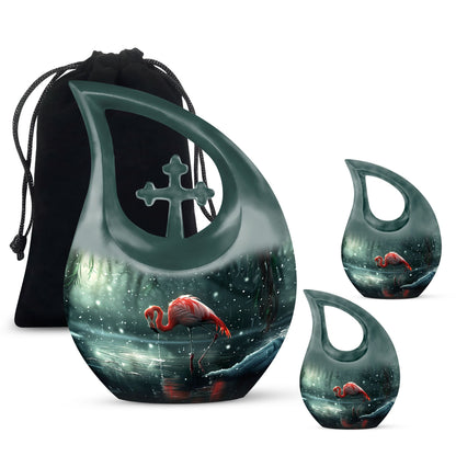 Red Personalized Bird Cremation Urn for Adult - 10-inch, 200 cu in - Yatskia