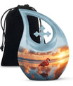Flamingo Cremation Urn - Sunset Memorial Urn for Mom or Dad