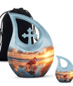 Flamingo Cremation Urn - Sunset Memorial Urn for Mom or Dad