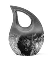 10 Inch Lion Urn with Cross Drop Design,