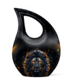 10 inch Lion themed Modern Urn with Cross Drop design,