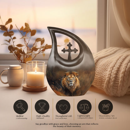 10 Inch Lion themed Cross Drop design