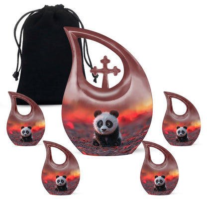 Personalized Panda Cremation Urn for Women - 10-inch, 200 cu in - Yatskia