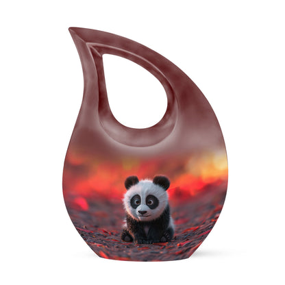 10 inch Panda themed Cross Drop Urn