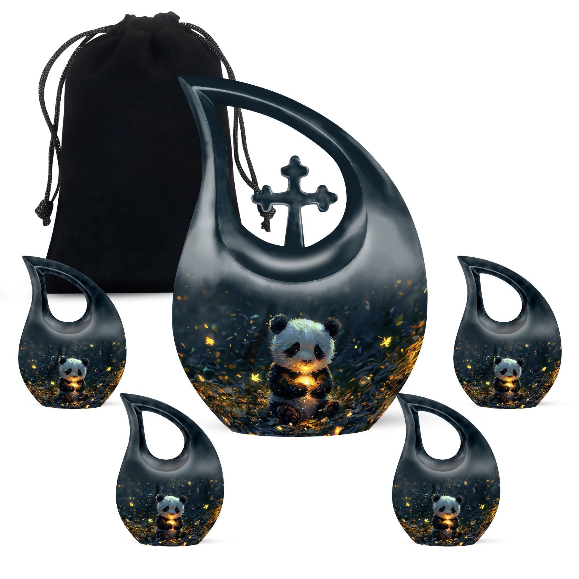 10-inch Panda Themed Cross Drop Design 