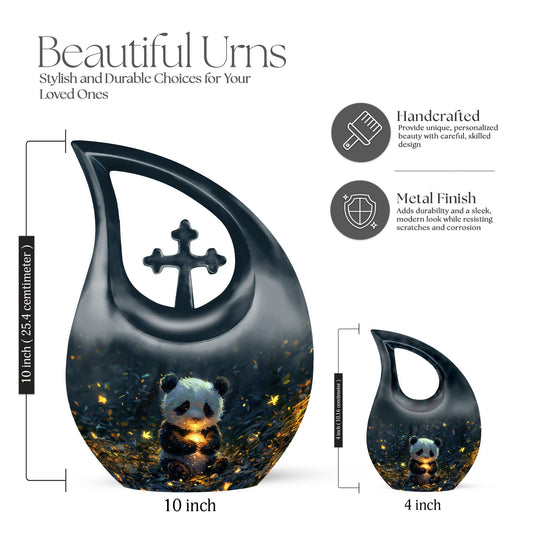 10-inch Panda Themed Cross Drop Design 