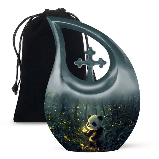 10-inch Panda-themed Memorial Urn