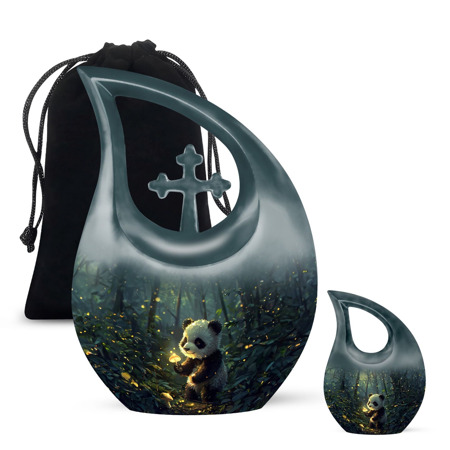 10-inch Panda-themed Memorial Urn