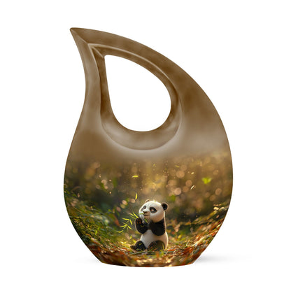 Medium-sized Panda Urn with Cross Drop design, 