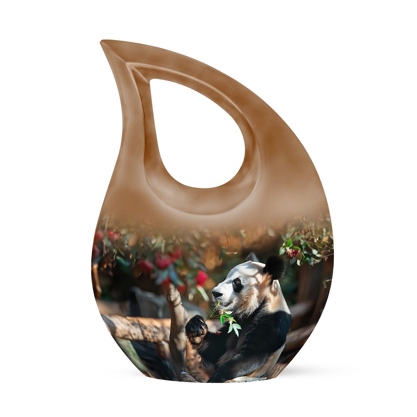 10-inch Panda themed Cross Drop Memorial Urn.