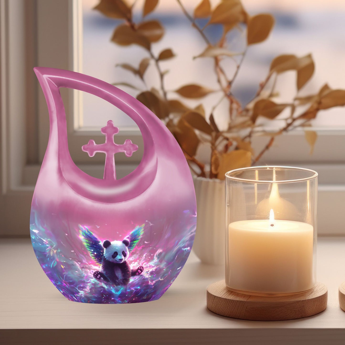 10 inch Panda-themed Extra Large Memorial Urn