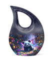 10-inch Panda Cross Drop memorial urn