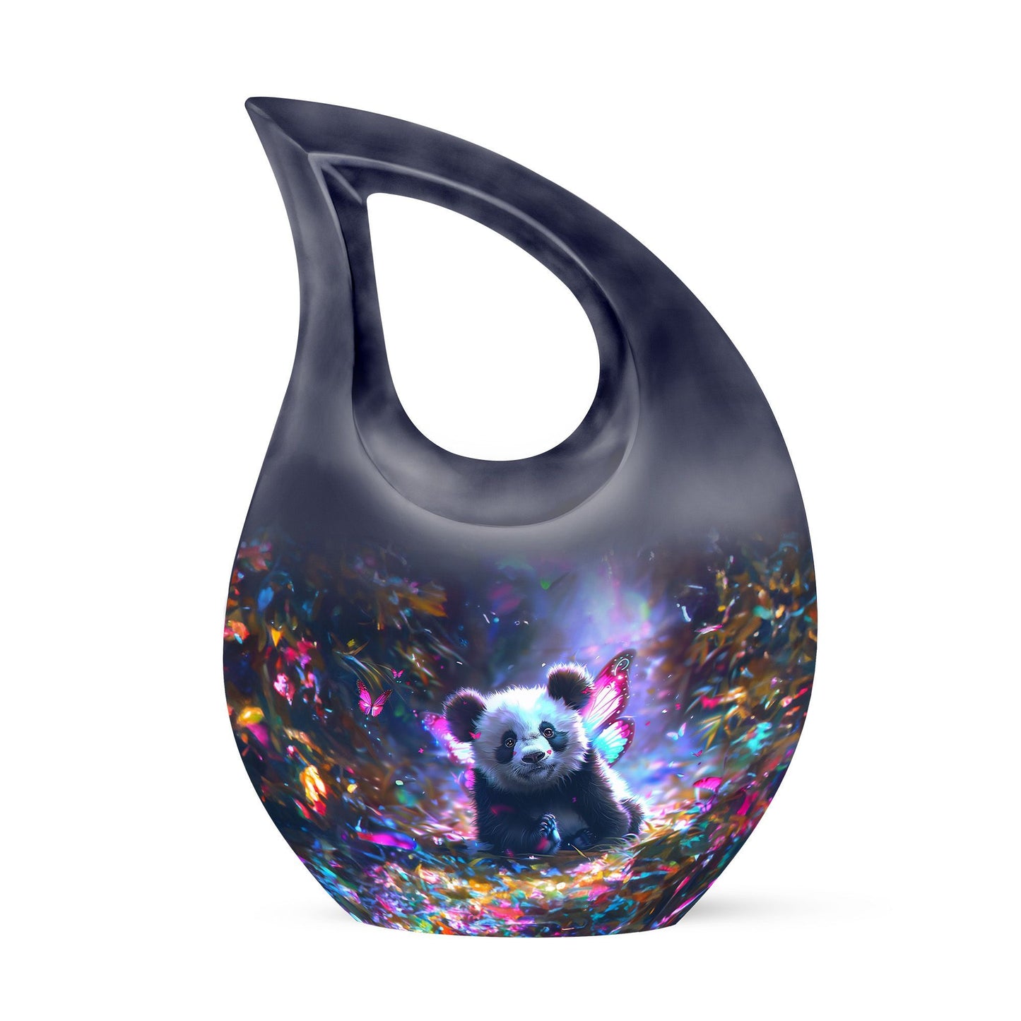 10-inch Panda Cross Drop memorial urn