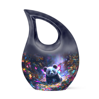 10-inch Panda Cross Drop memorial urn