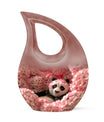 10-inch Panda-themed Cross Drop Urn 