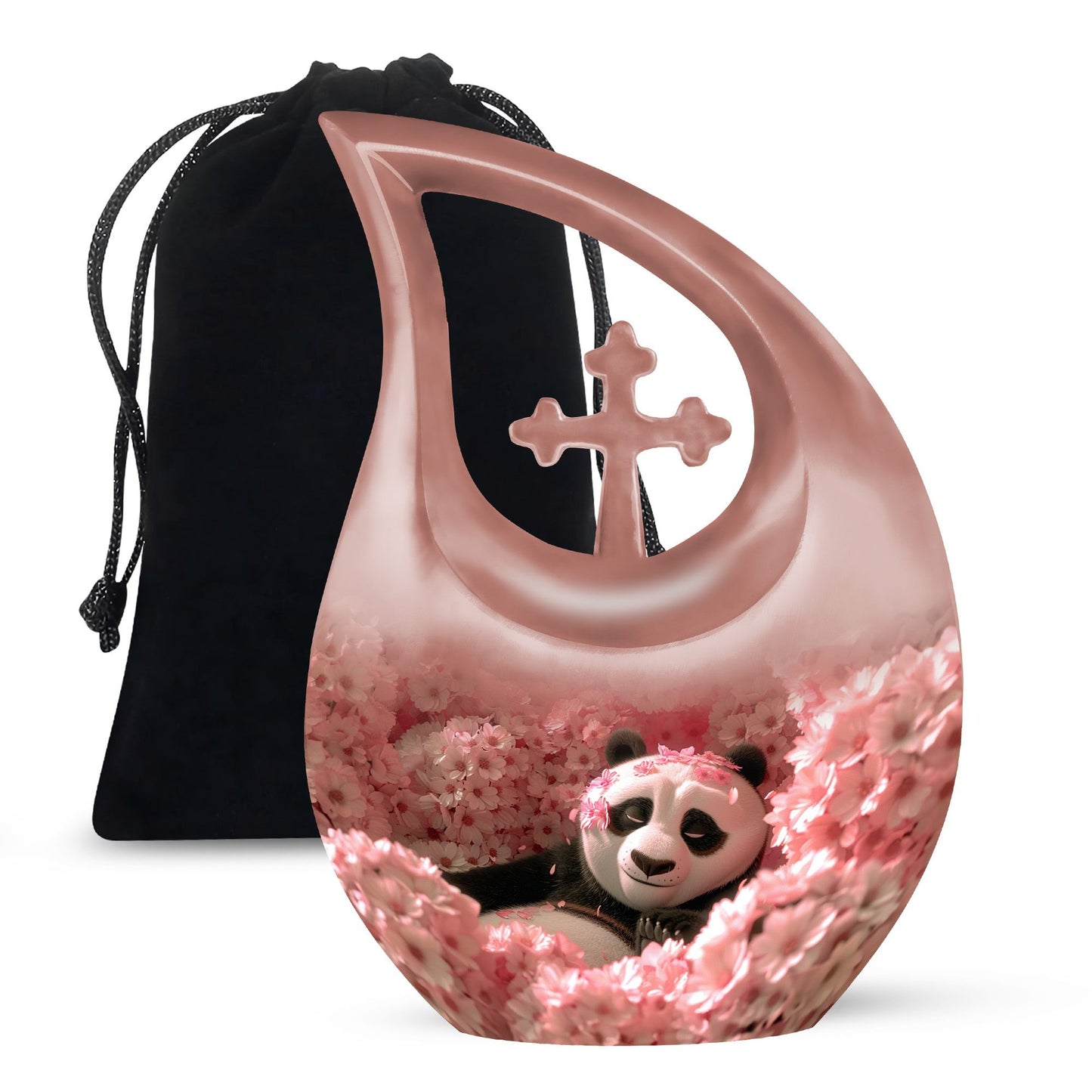 Personalized Panda Keepsake Urn for Adult - 10-inch, 200 cu in - Yatskia