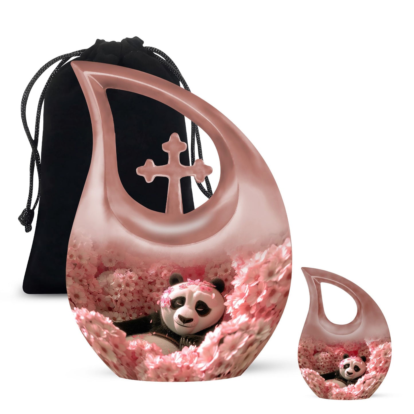 Personalized Panda Keepsake Urn for Adult - 10-inch, 200 cu in - Yatskia