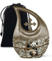 10-inch Panda Urn with cross drop urn