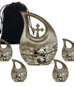Panda Theme Large Urn With 4 Keepsake Urn