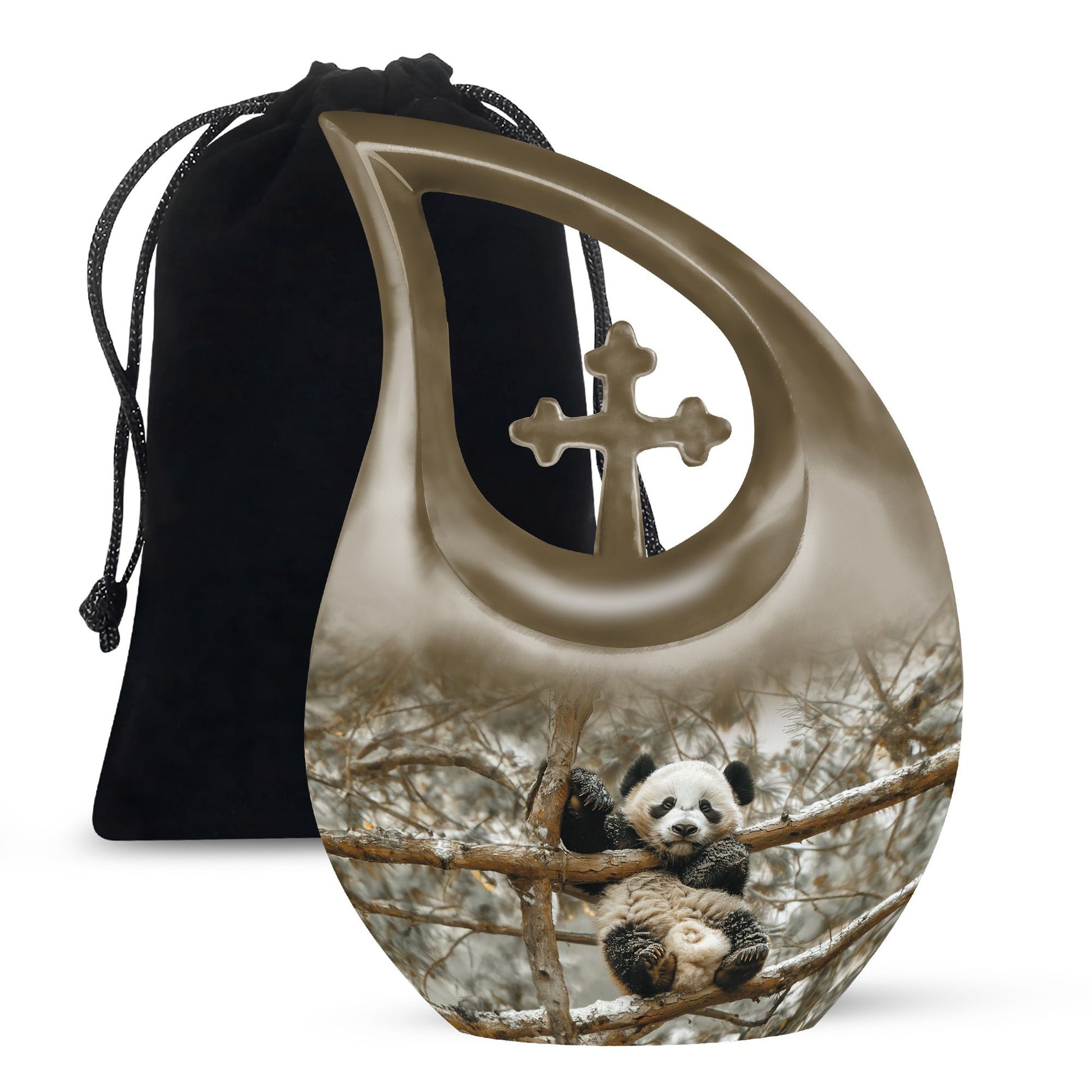 Panda Theme Large Urn 10 Inch