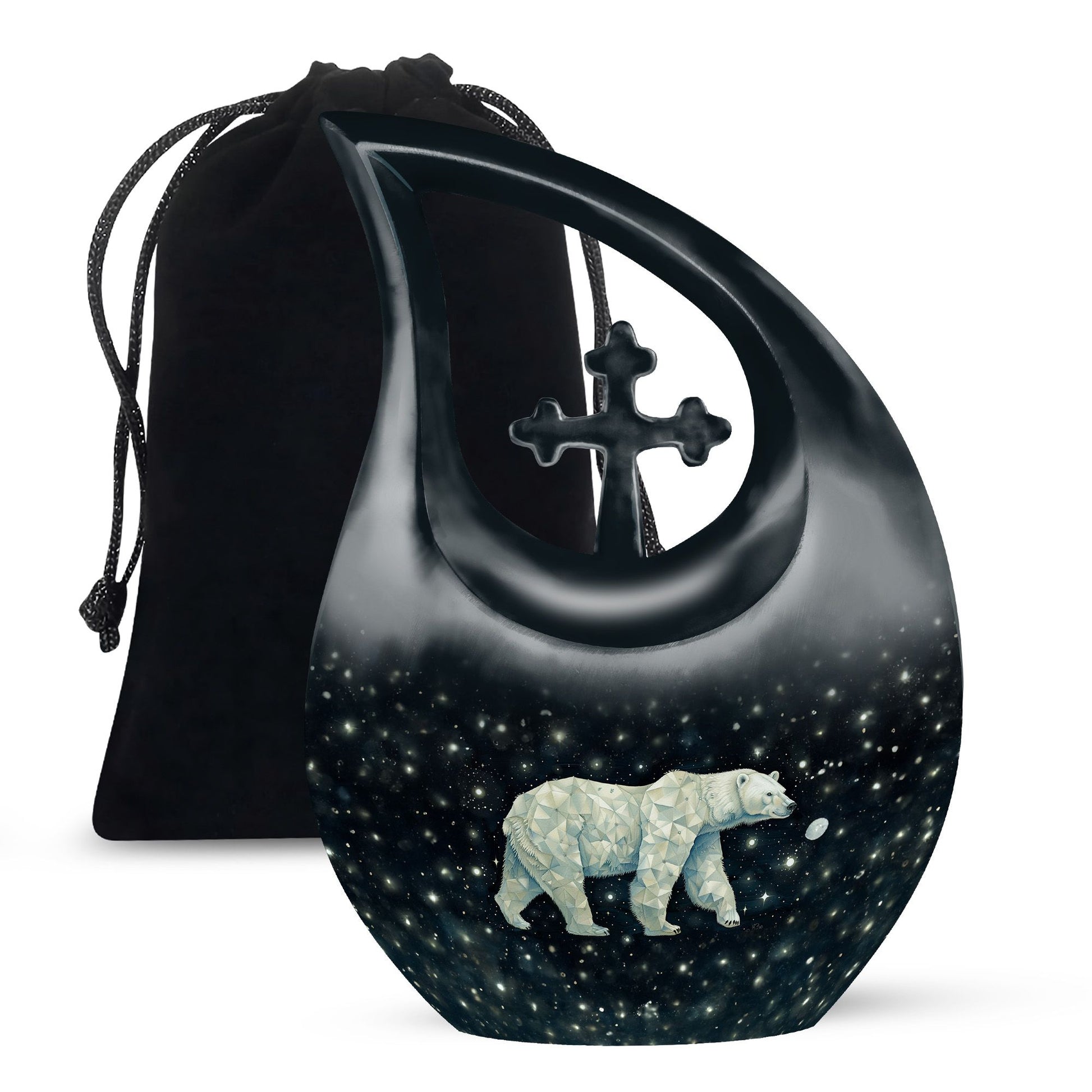 Polar Bear Theme Large Urn 10 Inch