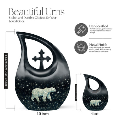 10 inch Polar Bear Urn