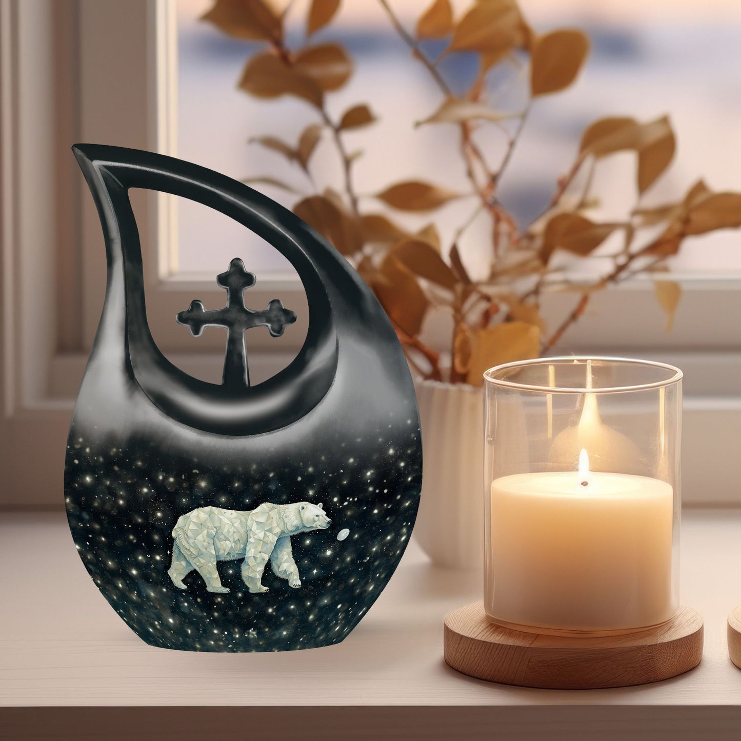10 inch Polar Bear Urn