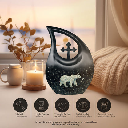 10 inch Polar Bear Urn